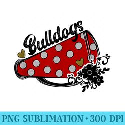 Cheerleader Cheer Bulldogs School Sports Fan Team Spirit - Sublimation images PNG download