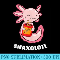 cute axolotl lover snaxolotl kawaii axolotl food sweets - png download gallery