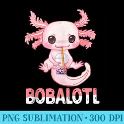 cute axolotl lover bobalotl boba kawaii axolotl food ns - download png images