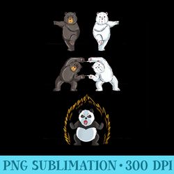 funny panda t panda fusion cute polar bear - sublimation patterns png