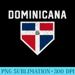 vintage baseball home plate with dominican republic flag - png templates - premium quality png artwork