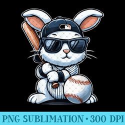 funny baseball bunny easter s toddler - png art files - unleash your creativity