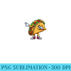 dabbing taco cinco de mayo toddler mexican party - digital png artwork