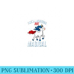 postal workers are magical unicorn mail carrier profession - modern png designs