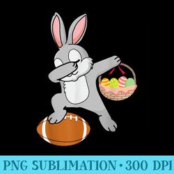 dabbing bunny football easter day - sublimation artwork png download
