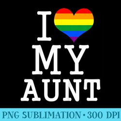 gay auntie baby clothes i love my aunt lgbt pride flag theme - shirt graphics for download