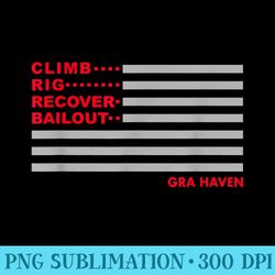 climb rig recover bailout american flag - mug sublimation png