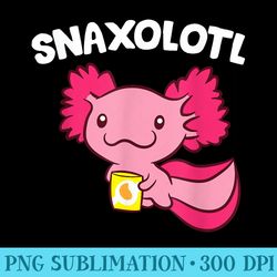 axolotl lover snaxolotl kawaii axolotl food sweets - png download clipart