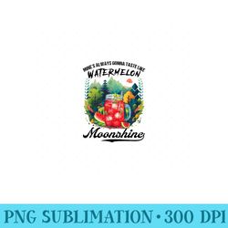 Watermelon Moonshine Retro Country Music - PNG Graphics