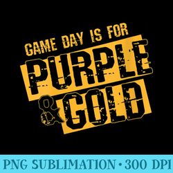 s purple gold game day group for high school football - png design downloads