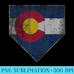 colorado flag baseball home plate t - png clipart download
