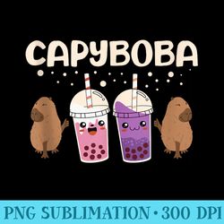 rodent capyboba milk tea capybara - high quality png download