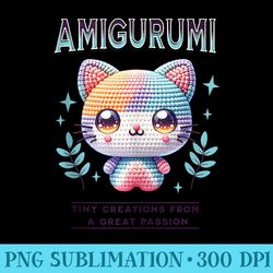 kawaii amigurumi cat crafting passion crochet art - png design assets