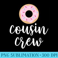 cousin crew pink donut christmas photo prop - png download artwork