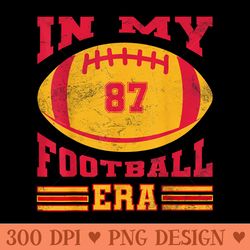 In My Football Era American Football Ball T-Shirt - Sublimation PNG download - Quick And Seamless Download Process