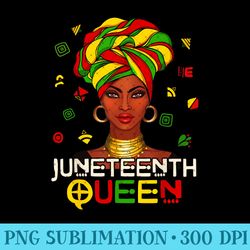 juneteenth melanin black queen women head wrap freedom day - png art files - enhance your apparel with stunning detail