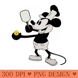 Steamboat Willie Plays Pickleball - PNG Clipart Download
