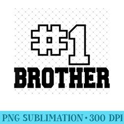 Number One Brother No. 1 Sibling Best Bro Mens - PNG Graphics
