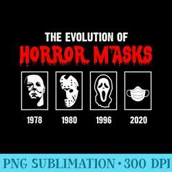Evolution of Horror Masks Halloween 2020 Funny - Printable PNG Graphics