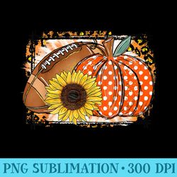 football pumpkin sunflower football lover fall thanksgiving - png download clipart