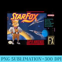 star fox super nintendo retro box art - high resolution png designs
