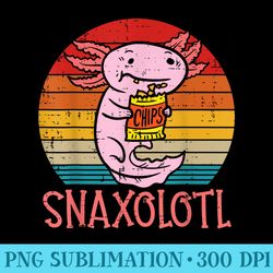 snaxolotl axolotl eat chips funny snack food girls - png download source