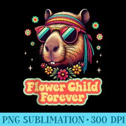 flower child forever hippie capy sunglasses and flowers - download png files