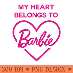 barbie - valentines my heart belongs to barbie - sublimation png designs