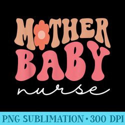 retro groovy mother baby nurse nurse week - download transparent shirt
