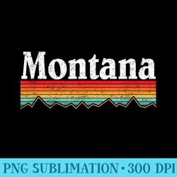 montana retro vintage outdoors mountain graphic design - png vector download