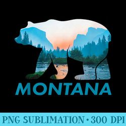 montana retro vintage outdoors mountain graphic design - high resolution png artwork