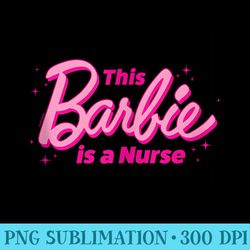 barbie this barbie is a nurse - transparent shirt mockup