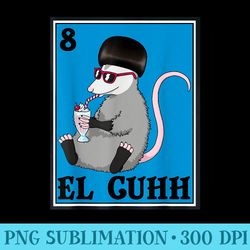 opossum el cuhh takuache cuh funny trash possum mexican card - high resolution png clipart