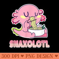 snaxolotl ramen axolotl kawaii fish - unique sublimation png download
