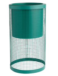 Metal Planter With Mesh Stand , color: Teal