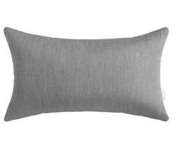 Sunbrella Slate Gray Cast Outdoor Lumbar Pillow