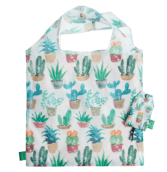 Recycled Fabric Foldable Tote Bag , color: Cactus