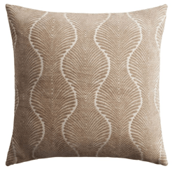 Ogee Jacquard Throw Pillow , color: Taupe