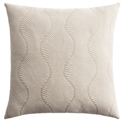 Ogee Jacquard Throw Pillow , color: Ivory