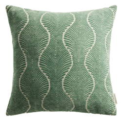 Ogee Jacquard Throw Pillow , color: Hedge Green