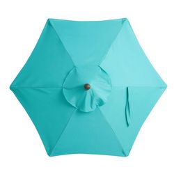 Solid 5 Ft Replacement Umbrella Canopy , color: Aruba Turquoise
