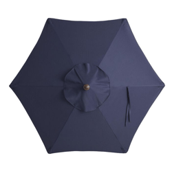 Solid 5 Ft Replacement Umbrella Canopy , color: Navy Blue