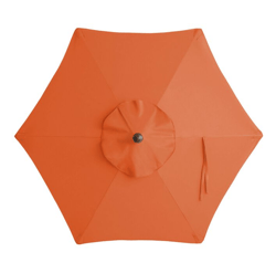 Solid 5 Ft Replacement Umbrella Canopy , color: Orange