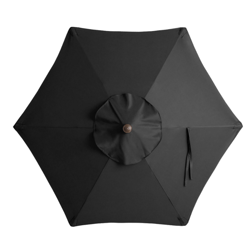 Solid 5 Ft Replacement Umbrella Canopy , color: Black