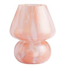Hand Blown Glass Tealight Holder color: Pink