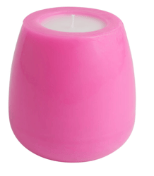 Sculpted All Wax Unscented Candle , color: Pink
