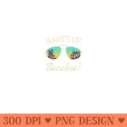 whats up beaches sunglasses beach palm tree summer vacation - png templates download