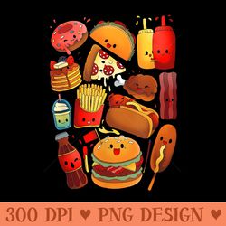 funny fast food fastfood graphic kawaii - png graphics