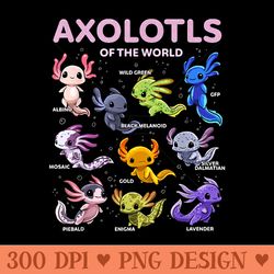 axolotl kawaii axolotls of the world axolotl animals - png art files