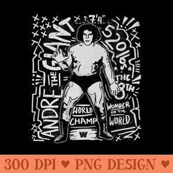 andre the giant graphic - sublimation graphics png